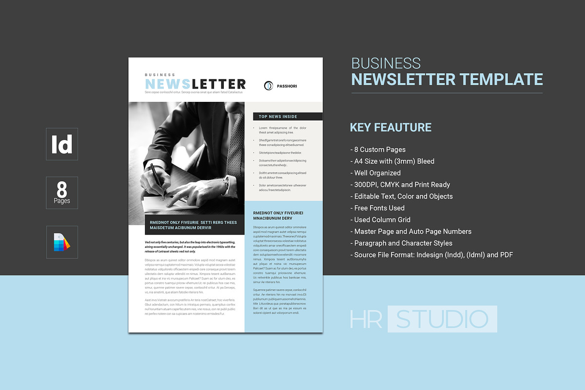 Newsletter Template, a Brochure Template by HR Studio (Photo 1 of 5)