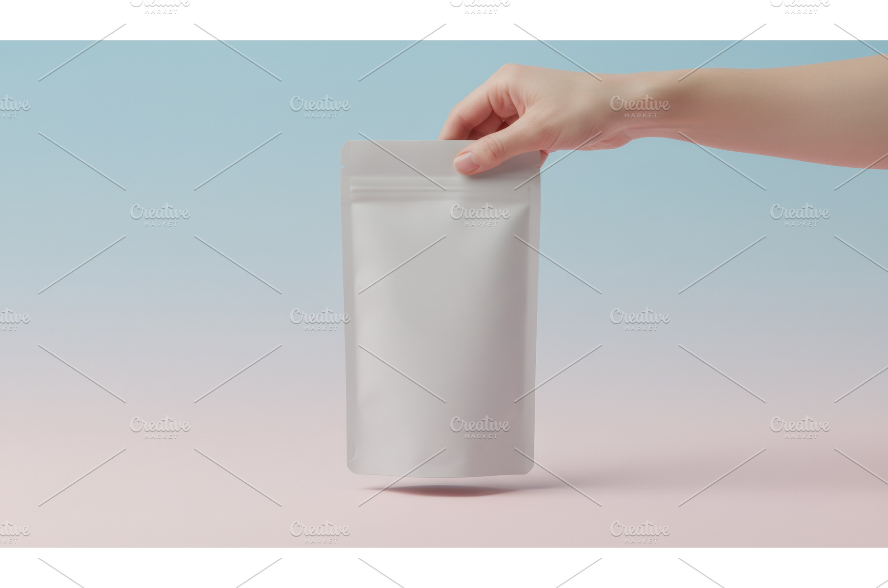 Hand holding a plain white zipper, a Background Photo by Igor Tichonow