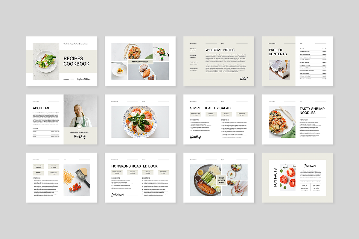 Cookbook / Recipe Book | Word & Indd, a Brochure Template by Leaflove (Photo 2 of 10)