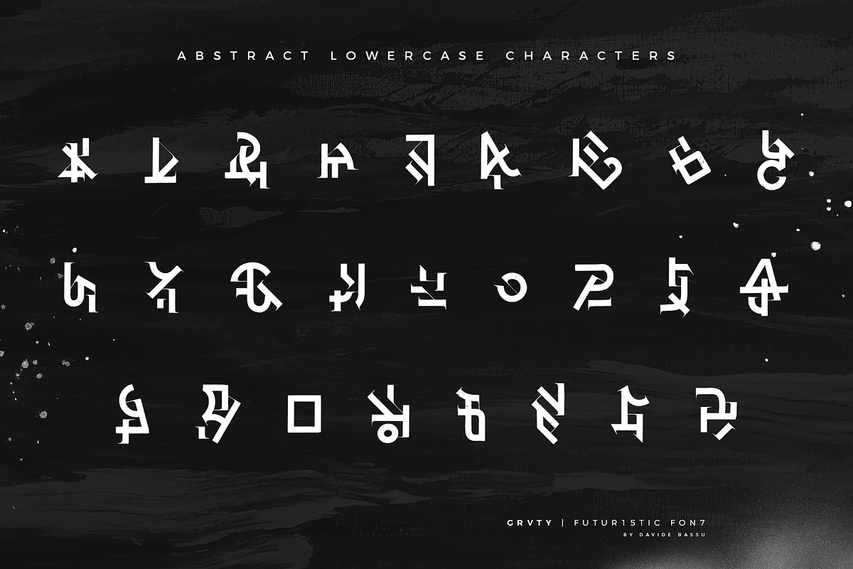 GRVTY | Futuristic font, a Blackletter Font by Davide Bassu (Photo 14 of 17)