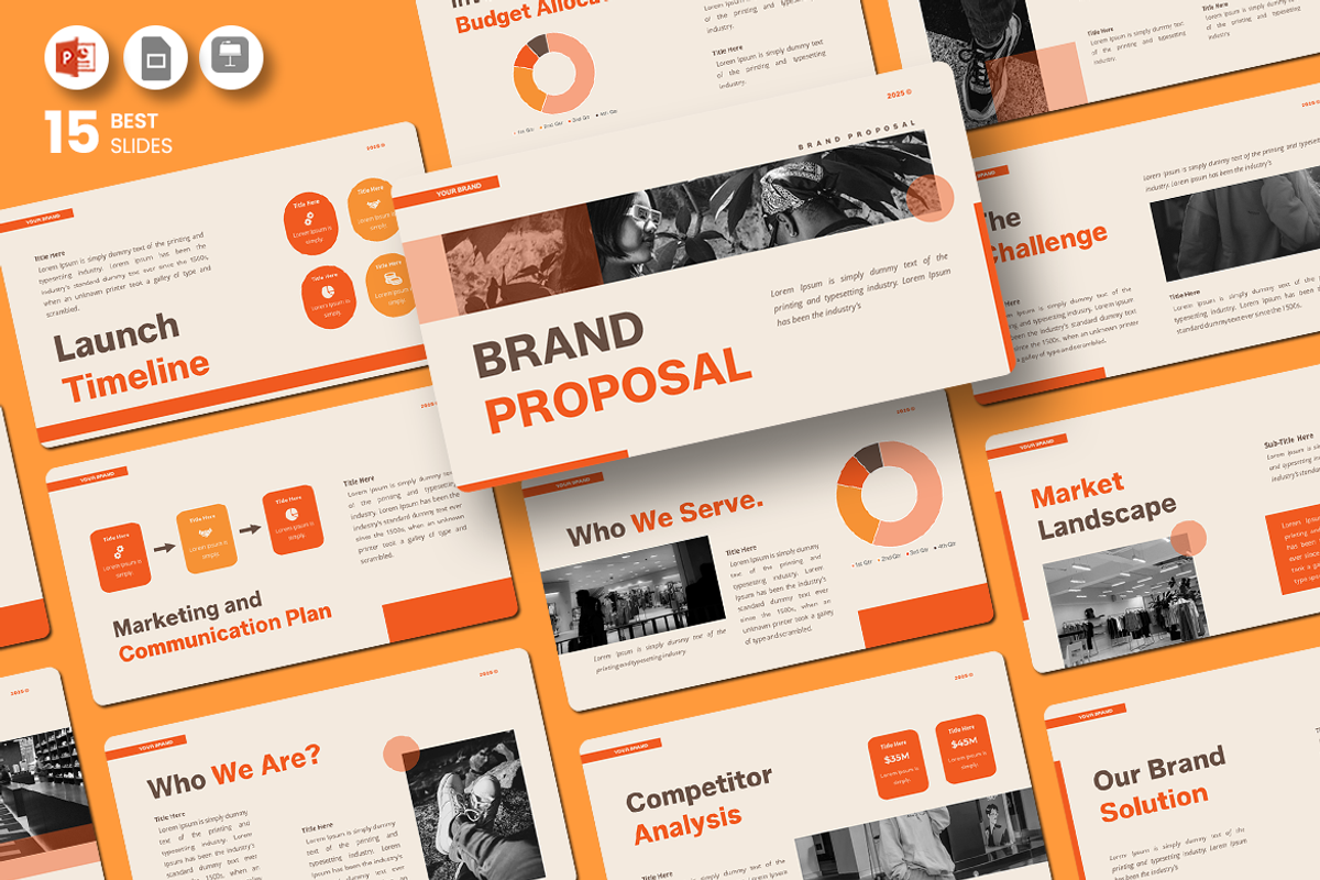 Brand Proposal - PowerPoint Template, a Presentation Template by QR Design Studio (Photo 1 of 3)