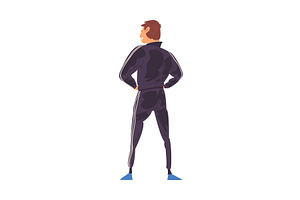 Young Man in Successful Pose, a Person Illustration by TopVectors