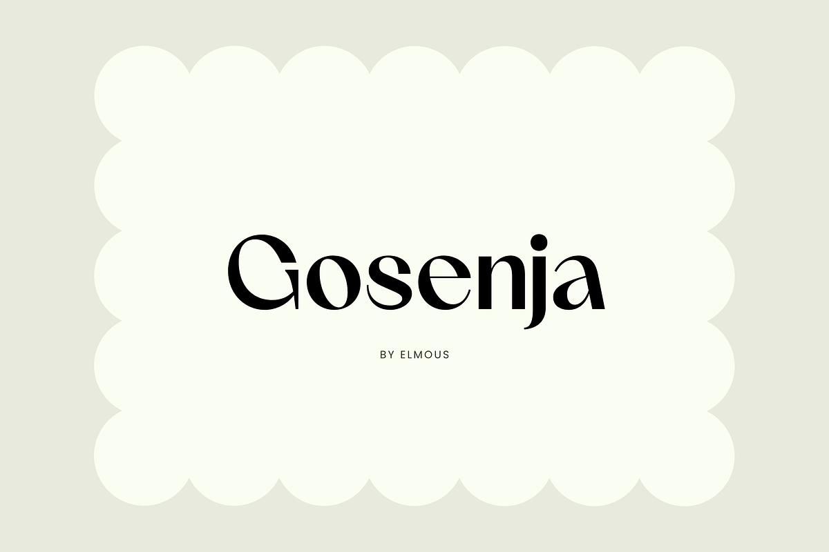 Gosenja – Elegant Summer Serif, a Serif Font by Elmous (Photo 1 of 10)