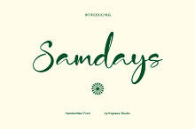 Samdays Font Handwritten Script