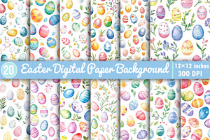 Easter Digital Paper, an Illustration by SinaCreation