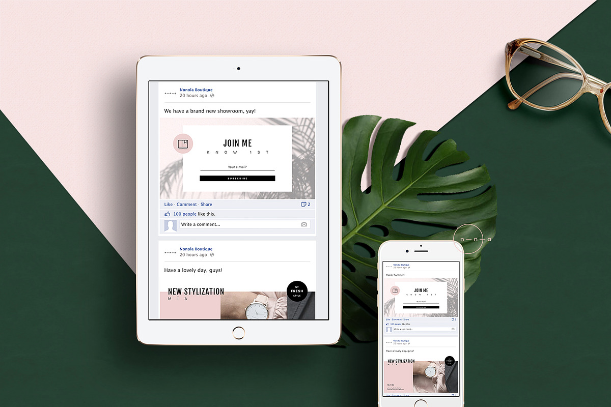 Lifestyle Social Media Kit • Mïa, a Social Media Template by Nonola (Photo 7 of 9)