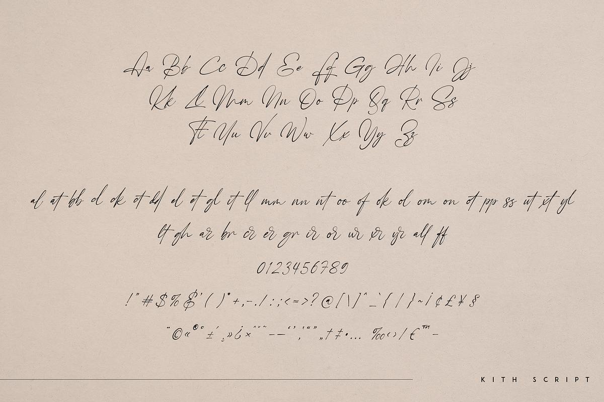 Kith - handmade script, a Script Font by Only Fonts (Photo 8 of 10)