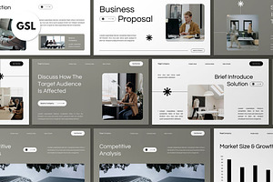White Business Proposal Google Slide, a Presentation Template by graphicook