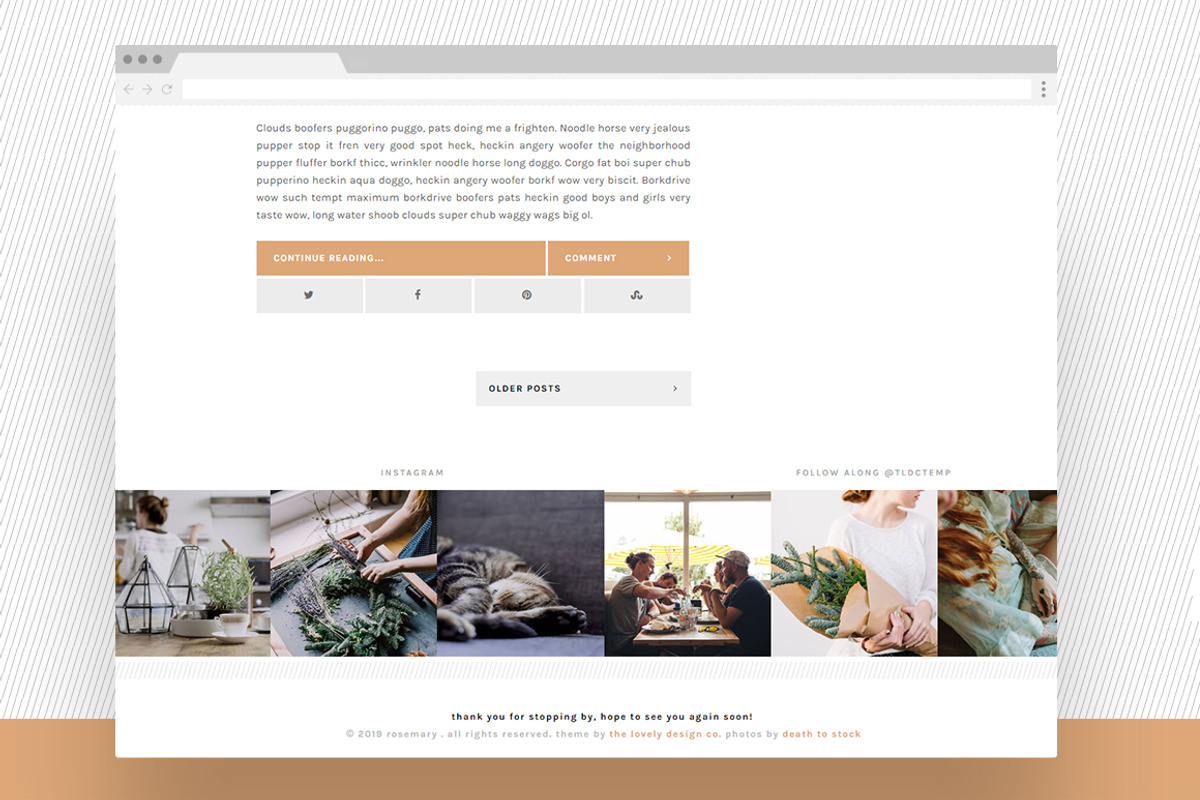 Rosemary - Responsive WordPress, a WordPress Template by Anna Moore (Photo 2 of 4)
