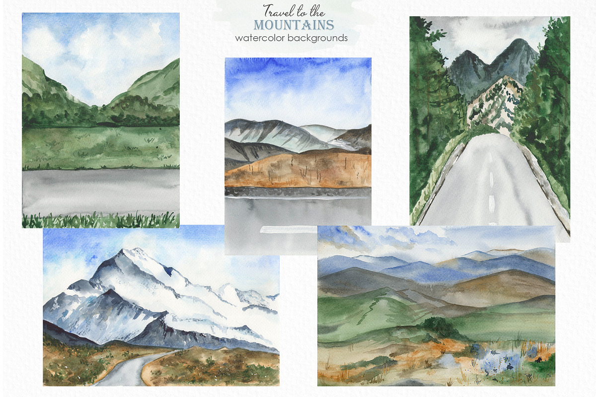 Travel to the mountains watercolor, an Illustration by Marina Ermakova (Photo 5 of 12)