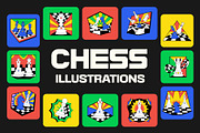 75 Chess Flat Illustrations, a Sport Illustration by Brickclay (Thumbnail 1 of 10)