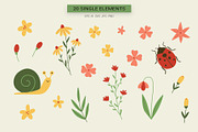 Snail & Ladybug Garden Set, a Pattern Graphic by Irina Ostapenko (Thumbnail 2 of 5)