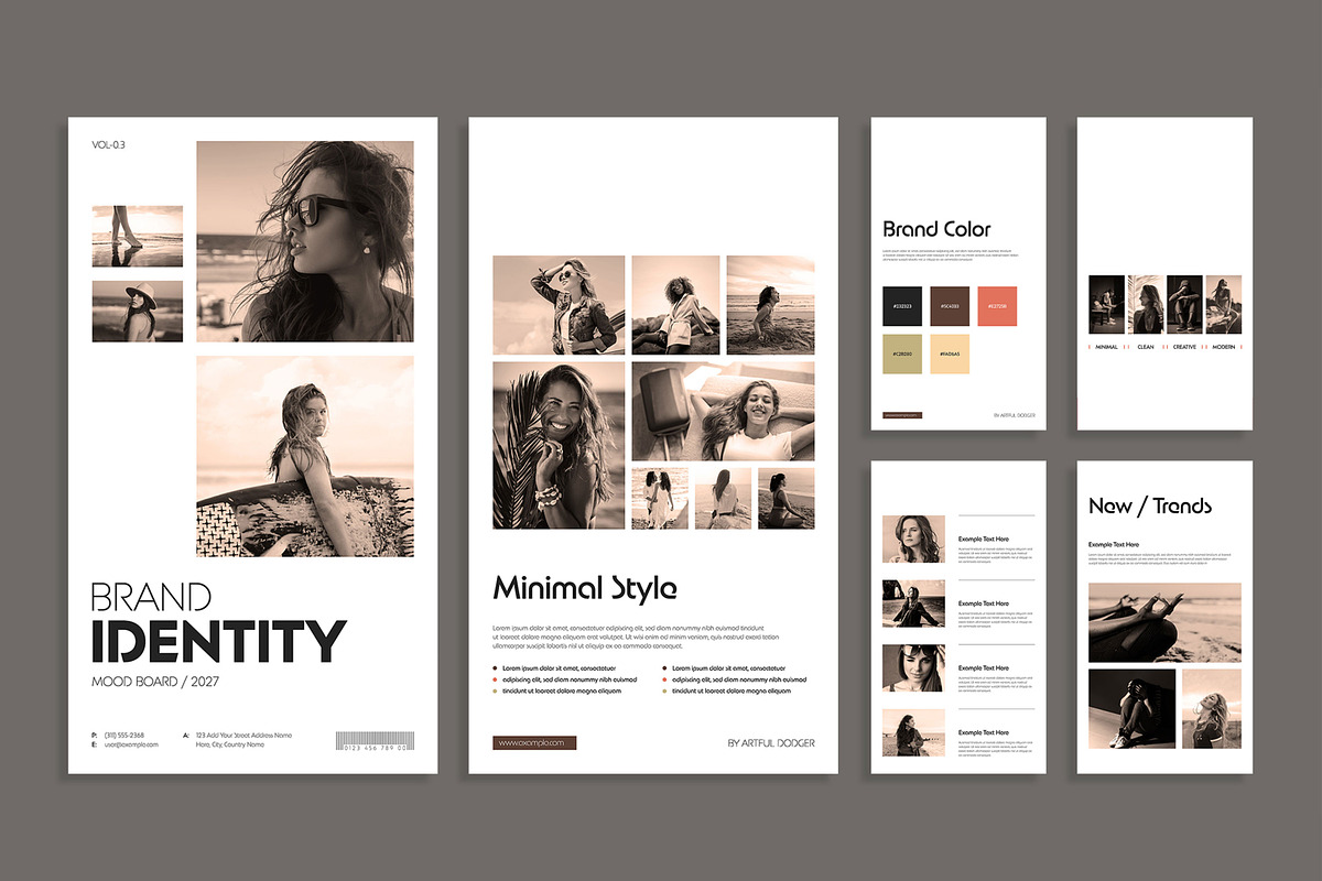 Minimal Brand Identity Mood Board, a Social Media Template by MightyDesign (Photo 1 of 10)