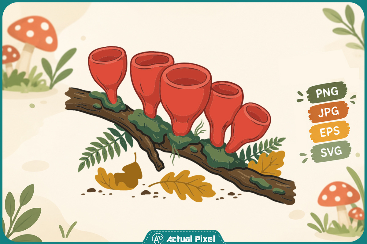 Mushroom Botanical Clipart Bundle, an Object Graphic by Actual Pixel (Photo 14 of 21)