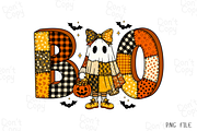 Retro Halloween Boo Png, a Graphic by Clipart Bloom (Thumbnail 1 of 2)