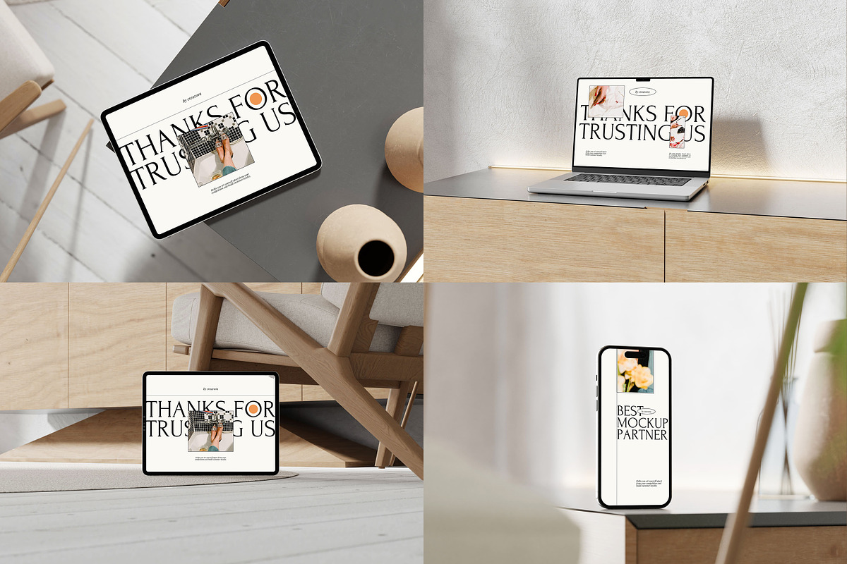 NUERA - Warm Vibes Mockup Bundle, a Device Mockup by Creavora (Photo 7 of 10)