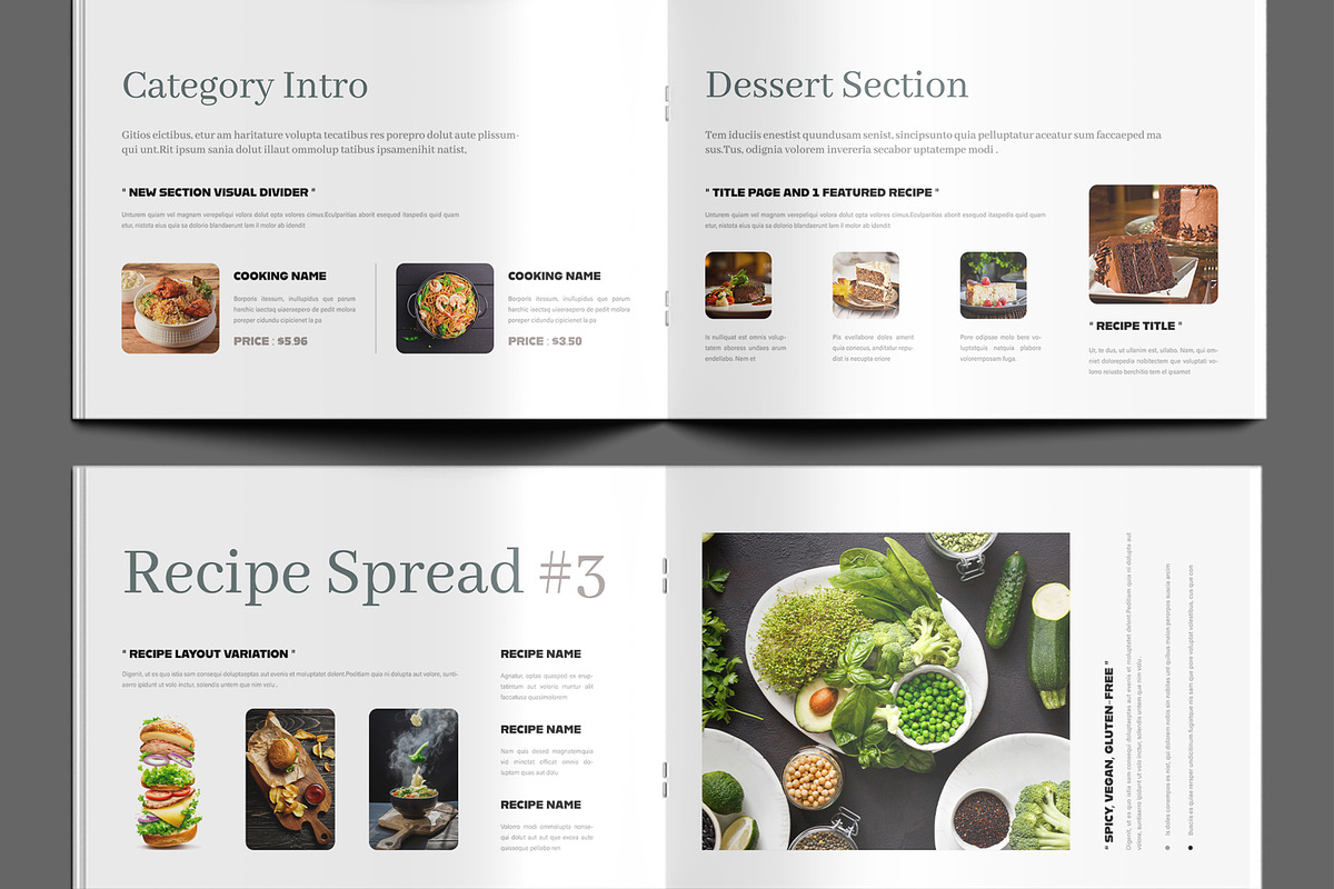 Cookbook for Recipes and Food Lovers, a Brochure Template by MightyDesign (Photo 5 of 9)