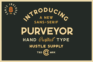 Purveyor - 8 Fonts Included, a Sans Serif Font by Hustle Supply Co.