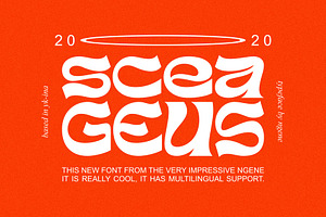 Sceageus Typeface, a Font by ngene