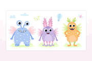 Cute Monsters, a Texture Illustration by LartGraphics (Thumbnail 9 of 13)
