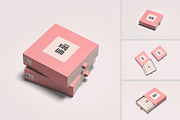 High-Quality Gift Box Mockup, a Packaging Mockup by swsi-studio (Thumbnail 1 of 6)