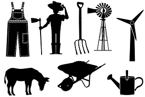 Farm & Animal Silhouettes AI EPS PNG