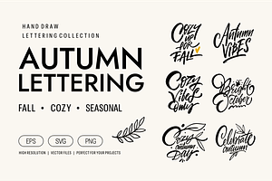 Autumn & Fall Lettering Set