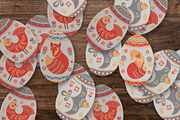 SCANDINAVIAN EASTER EGGS. Vector Set, an Animal Illustration by Irina Skaska (Thumbnail 4 of 9)