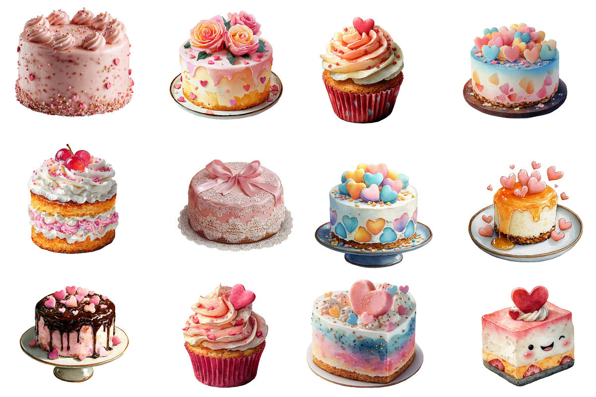 Valentines Cake Clipart, an Illustration by Designworld (Photo 3 of 4)