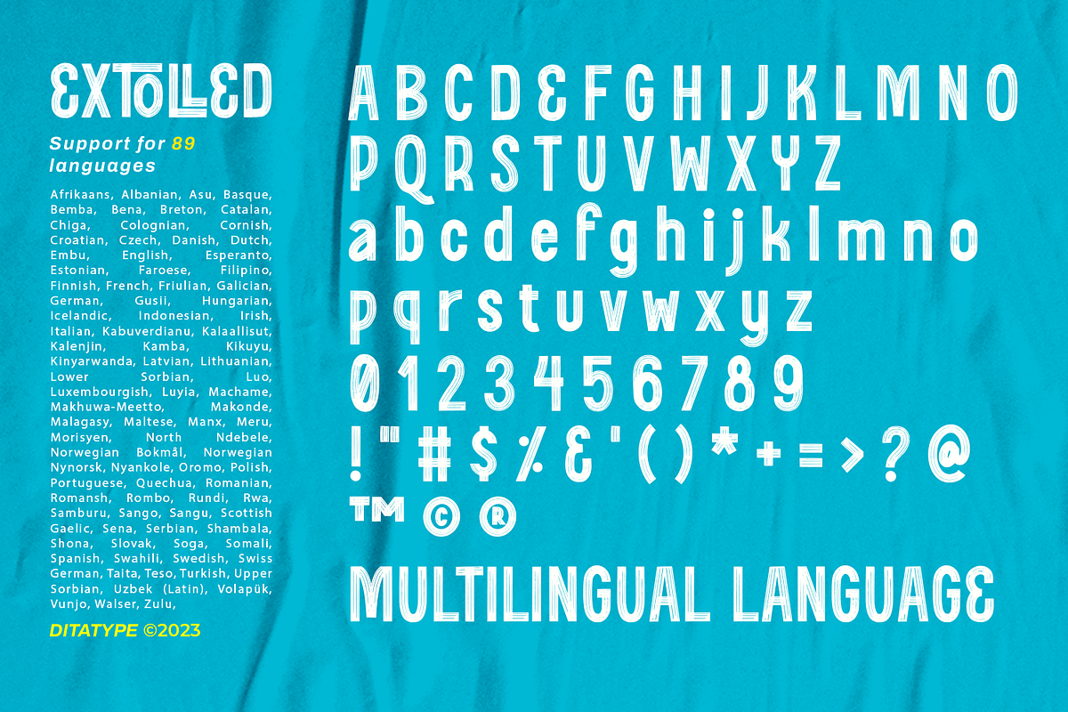Extolled, a Sans Serif Font by Ditatype (Photo 8 of 10)