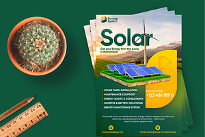 New Solar Energy Flyer Themplate, a Flyer Template by Soulfuldesignstudio