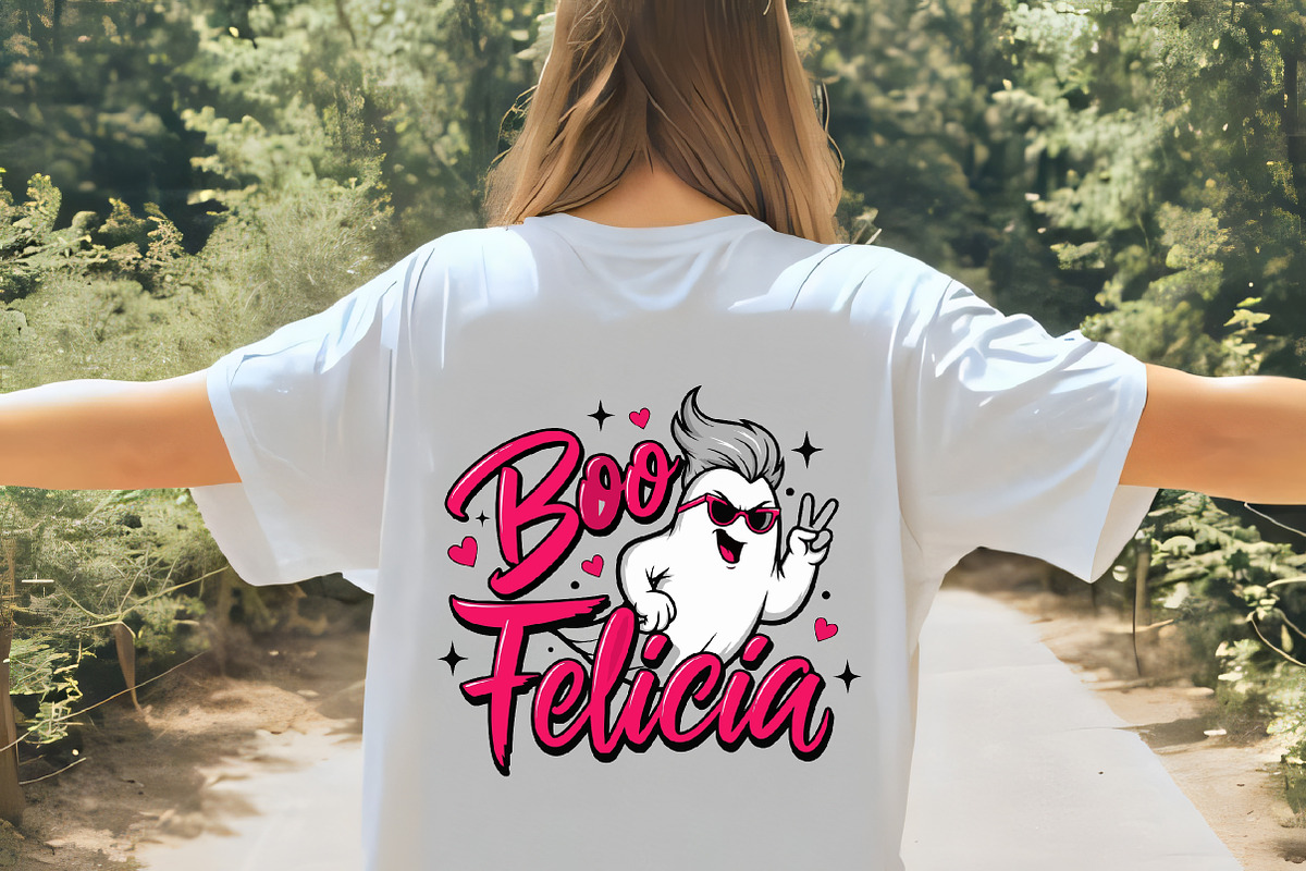 Boo Felicia Funny Ghost SVG, an Illustration by CrexoraLab (Photo 2 of 4)