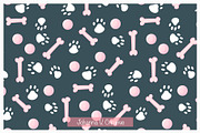 Cute Dog and Paw Print Patterns, an Illustration by Johanna V. Creative (Thumbnail 3 of 4)