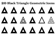 20 Black Triangle Geometric Icons, a Graphic by Gfx_Store (Thumbnail 1 of 10)