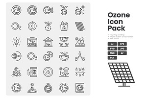 World Ozone Day, an Outline Icon by erifqizeicon