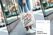 Urban Tote Bag Mockup – Trendy Stree, a Merchandise Mockup by Oday Noon (Thumbnail 2 of 4)