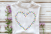 Christmas Lights Heart PNG Heart, an Illustration by CraftArtStudio (Thumbnail 2 of 4)