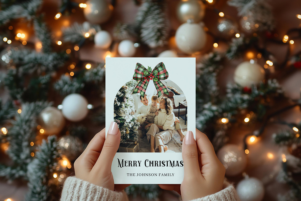 Modern Family Photo Christmas Card, a Card Template by LucaTheme (Photo 4 of 8)