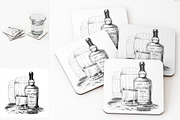 Whiskey Stuff, a Food Illustration by AntonPix Studio (Thumbnail 3 of 9)