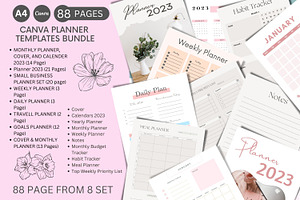 Planner Canva Templates Bundle