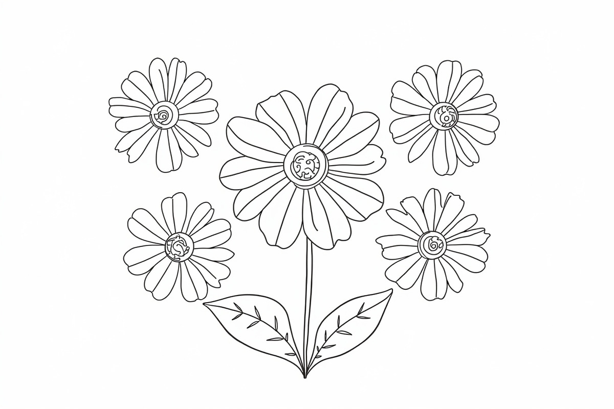 Floral Coloring Book for Adults Set, an Illustration by Creativeshirt (Photo 2 of 9)