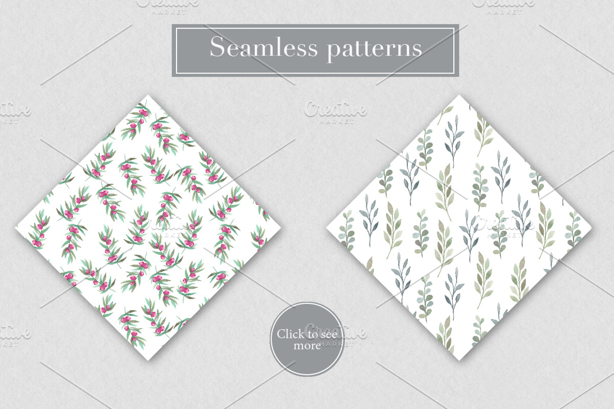 Watercolor flora. Styled collection., a Decorative Illustration by Bang Bang Bureau (Photo 3 of 6)