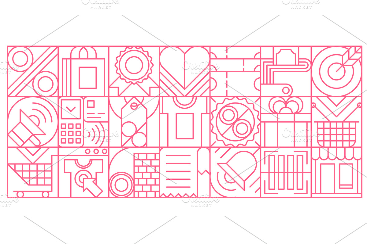Retail and sale geometric pattern, a Finance Illustration by Buch&Bee