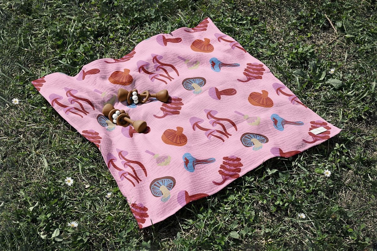 Grainy Surreal Mushrooms set, a Decorative Illustration by Paper Cherry (Photo 8 of 12)