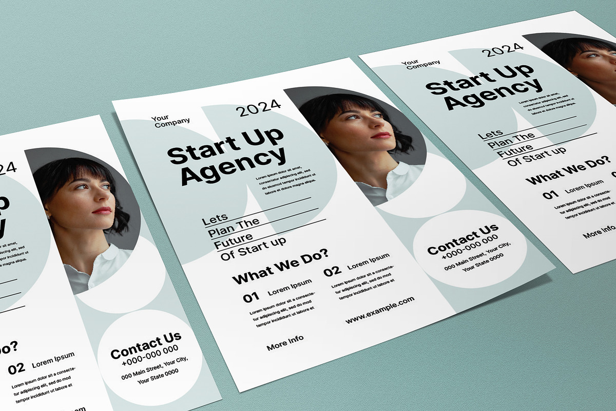 Minimalist Start Up Agency Flyer, a Resume Template by graphicook (Photo 3 of 3)