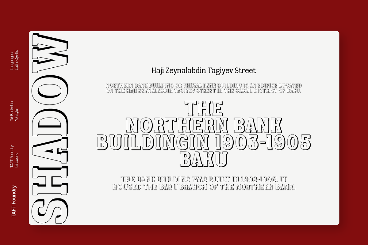 TA Bankslab Art Nouveau, a Slab Serif Font by TAFT Foundry (Photo 2 of 10)