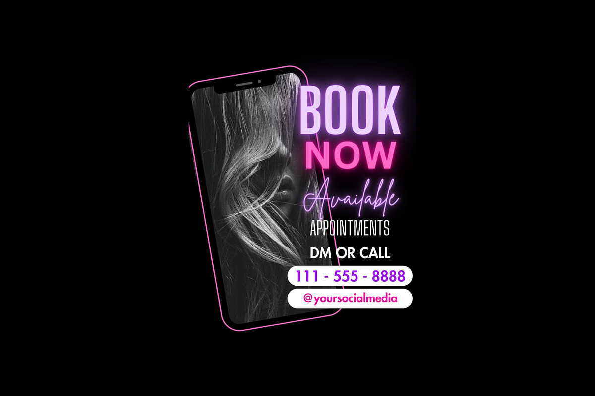 Instagram Booking Flyer Template, a Social Media Template by Cherry Paper Co (Photo 2 of 2)