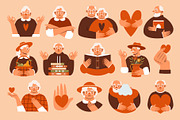 Grandparent's Day. Active old age., a Person Illustration by Renberrry.Store (Thumbnail 3 of 10)