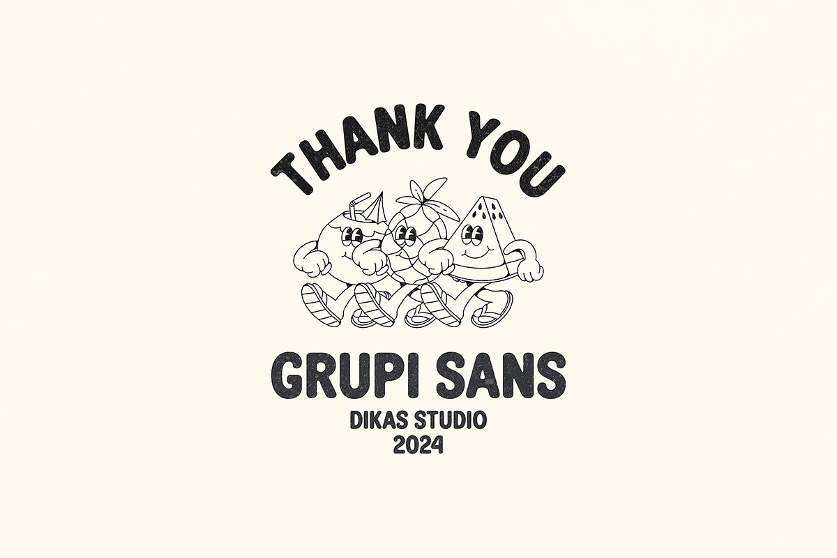 Grupi Sans - Basic Rounded Font, a Sans Serif Font by Dikas Studio (Photo 6 of 6)