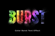 Color Burst Powder Text Effect, a Layer Style Add-On by studiogstock (Thumbnail 1 of 2)